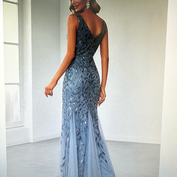 42. Ever Pretty, size 18, slate blue, excellent condition - Picture 2 of 4